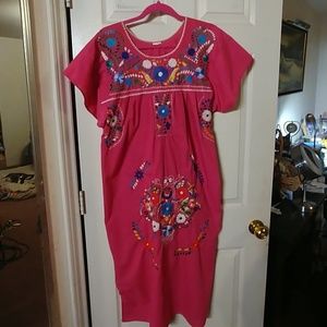 Pink Mexican dress